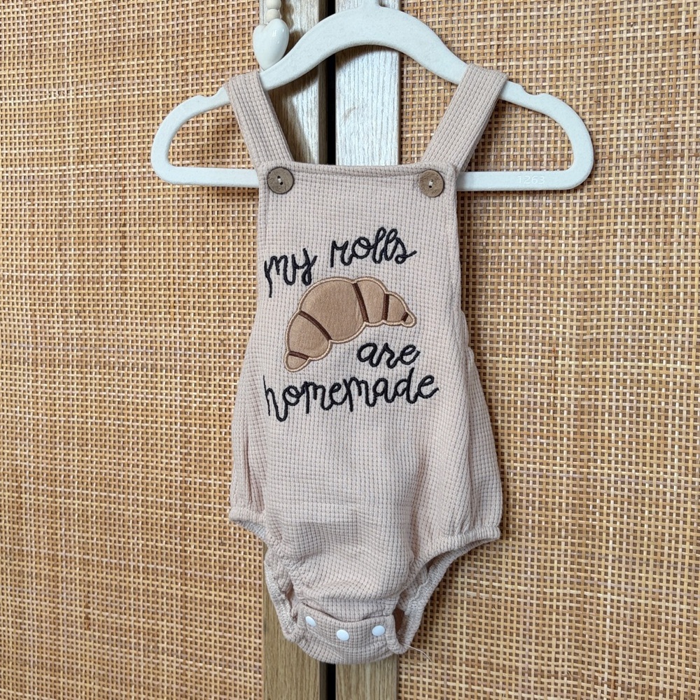 Croissant Baby Romper 3-6mo